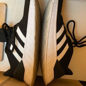 Adidas Black Mesh Sneakers with White Accents